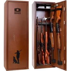 ARMERO DE SEGURIDAD SFV-108 10 ARMAS LARGAS + VISOR CON ESTANTE